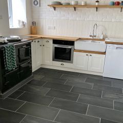 Jodie Watkins - Natural black slate Tiles 600x300mm 