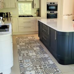Latina Sky Patterened tiles in a modern kitchen feature floor