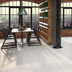 Malmo Pearl Wood Effect Floor Tiles -150x900mm - wood effect floor tiles in loft appartment.