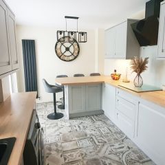 Ravello Grey floor tiles -  kitchen customer project