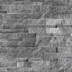 Sparkle charcoal split face tiles suitable for internal and external walls_image showing the undulation of the tile structure