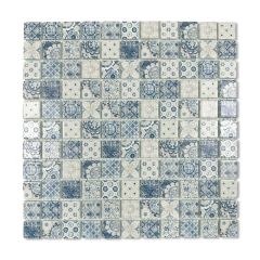 Zelige Blue Mosaic Wall Tiles_swatch Pattern mosaic tiles for splashbacks and shower walls 