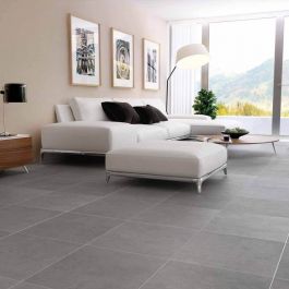 New York Medium Grey Porcelain Tiles, Grey Tile Living Room Floor